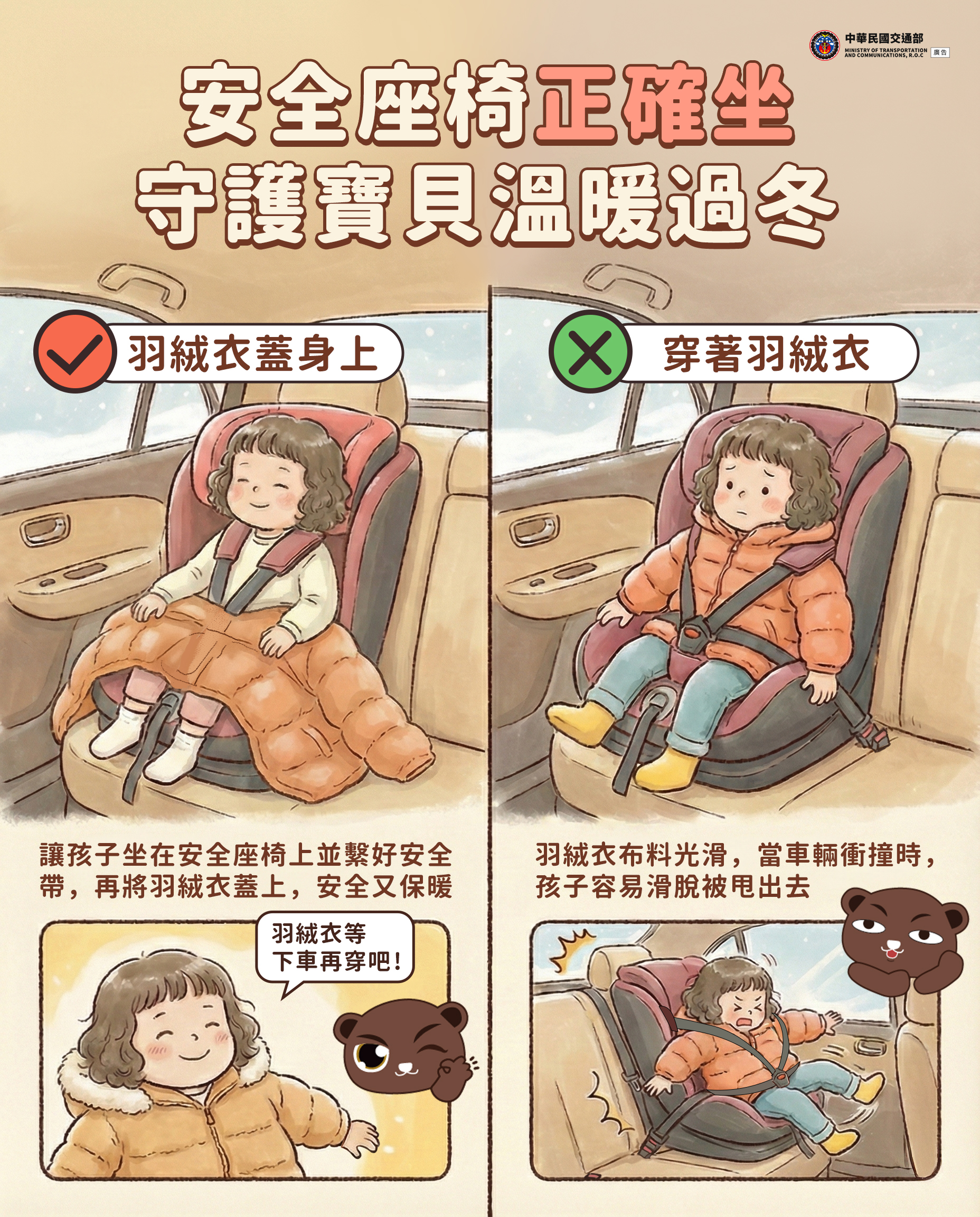 第二大隊交通安全宣導【守護寶貝溫暖過冬】(將開啟新視窗)