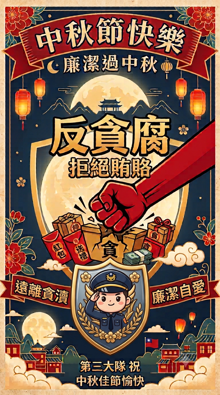 第三大隊-廉潔過中秋-反貪腐 拒絕賄絡(將開啟新視窗)