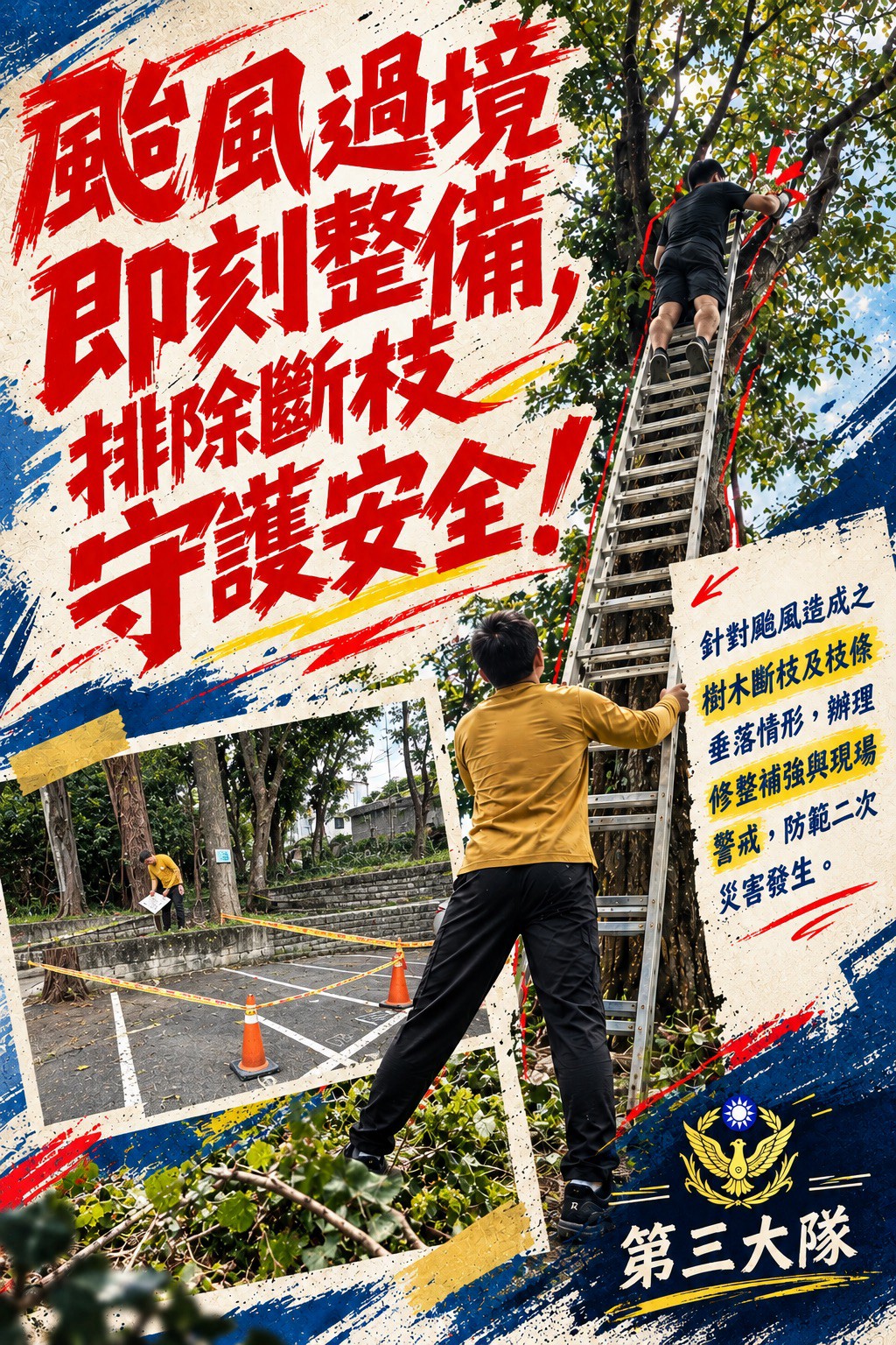 颱風過境，即刻整備，排除斷枝，守護安全(將開啟新視窗)
