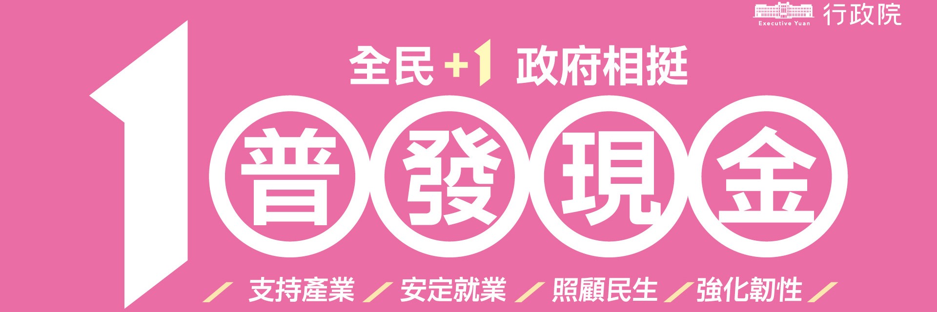 「全民+1 政府相挺」普發現金