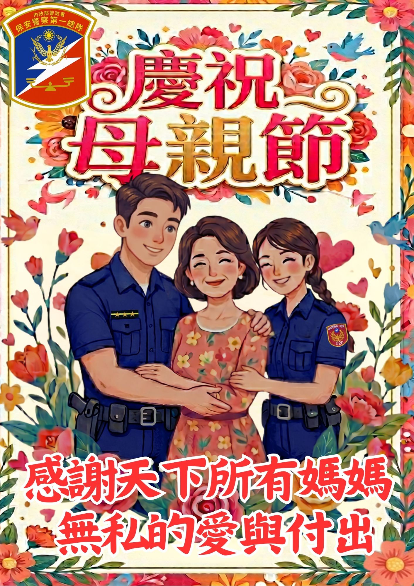 守護社會，也守護最愛的媽媽~