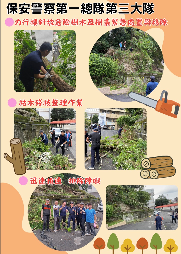 第三大隊力行樓斜坡樹木緊急處置