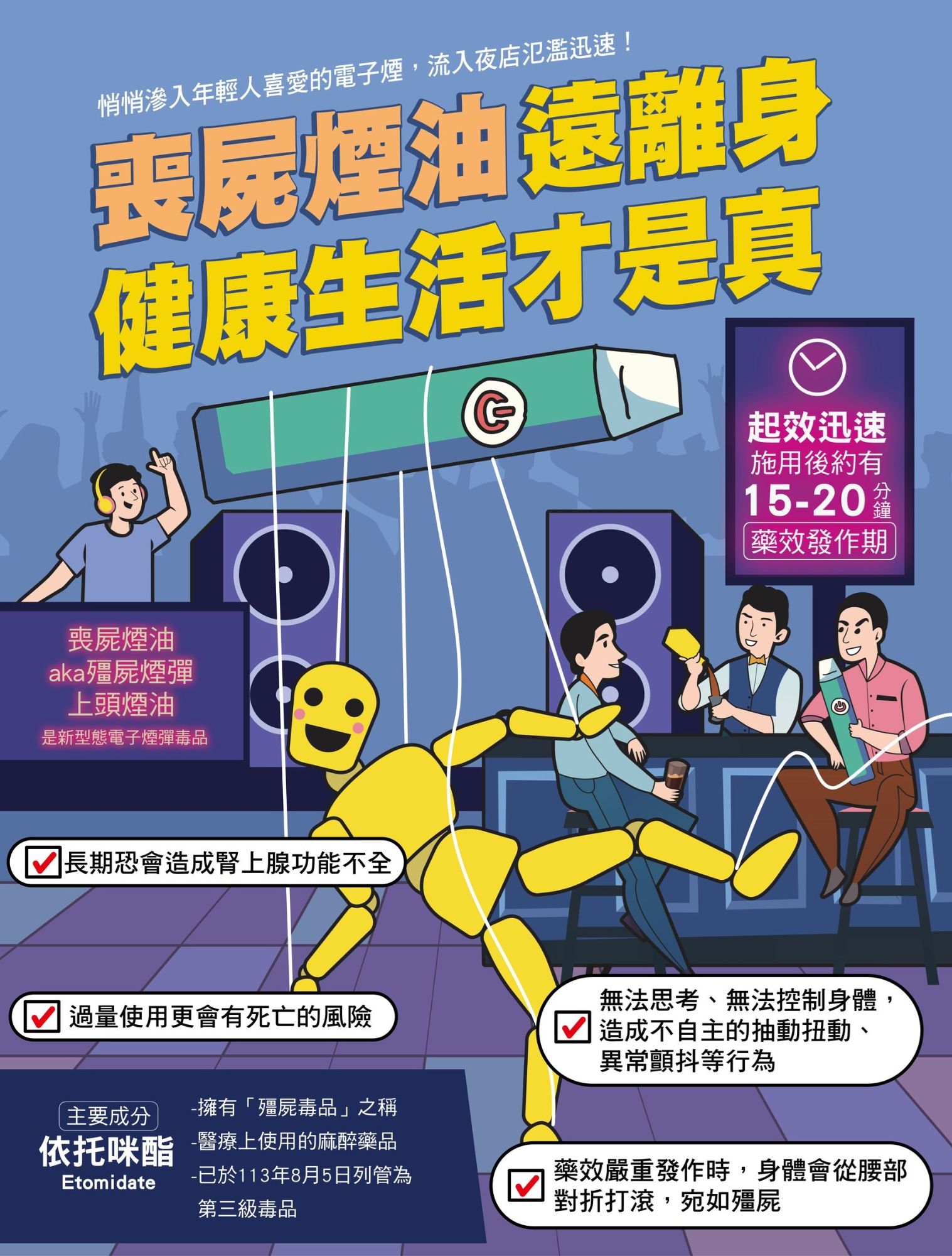 反毒宣導-喪屍菸油遠離身健康生活才是真